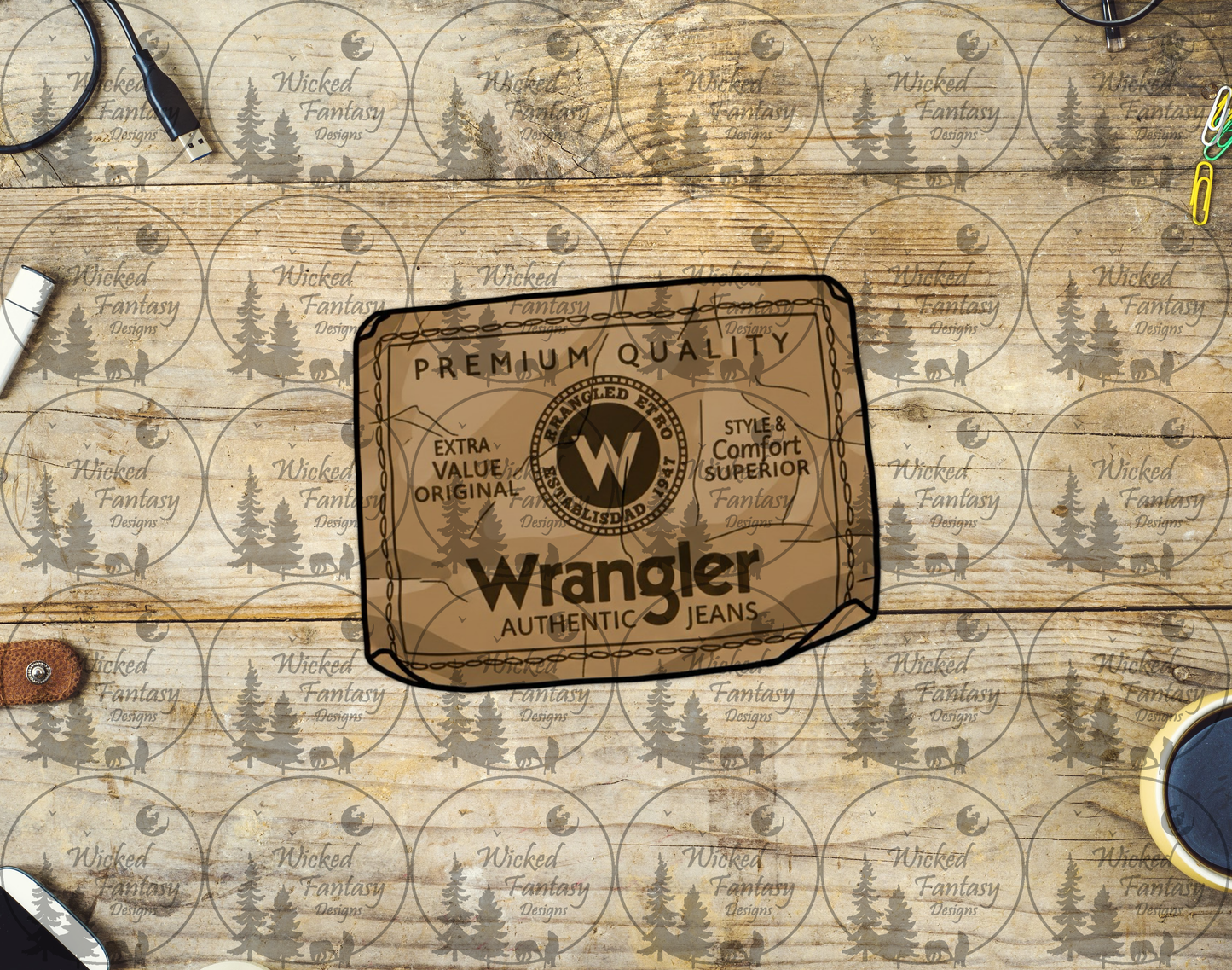 UVDTF W Leather Patch