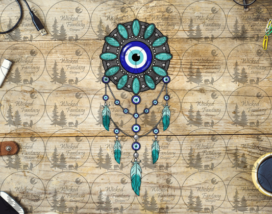 UVDTF Nazar Amulet Elegant Dreamcatcher Turquoise Concho