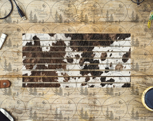 UVDTF Cow Hide Striping 6x12" element