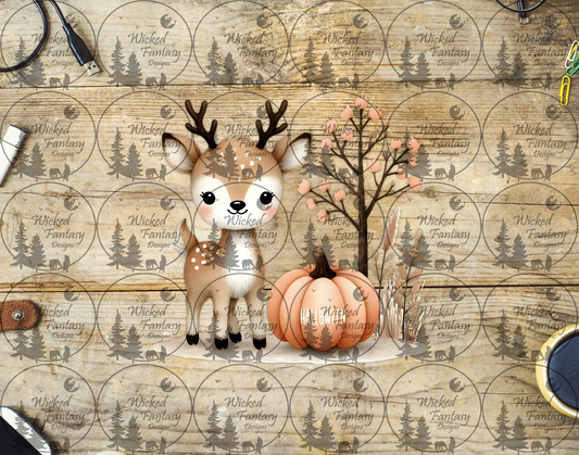 UVDTF Deer with Pumpkin