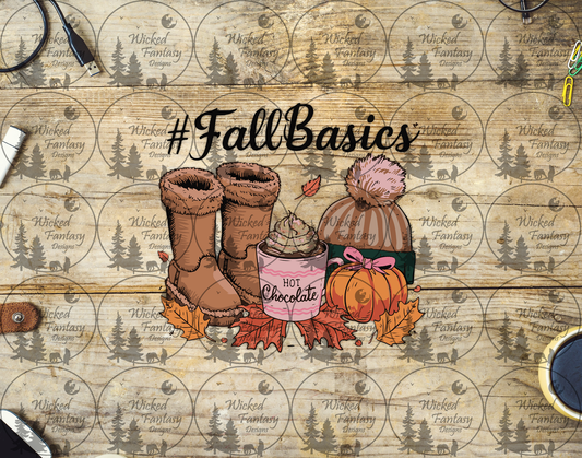 Decorative image with fall-themed items as a decal