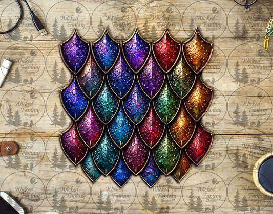 UVDTF Colorful Dragon Scale Group