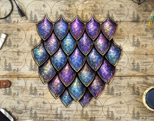 UVDTF Purple Teal Gradient Dragon Scale Group