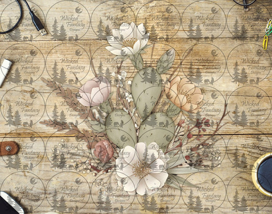 UVDTF Ivory Western Cactus Floral