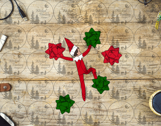 UVDTF Elf Climbing Up Bows