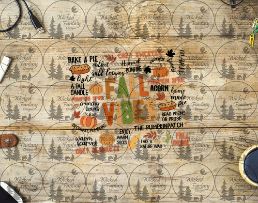 UVDTF Fall Vibes Word Collage