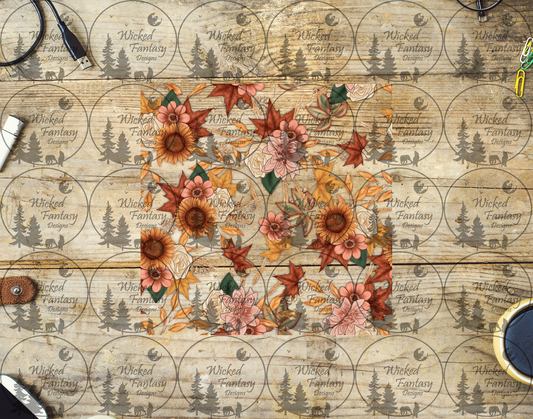 UVDTF Sunflowers and Autumn Leaves  20oz 30oz 10"x10" Element