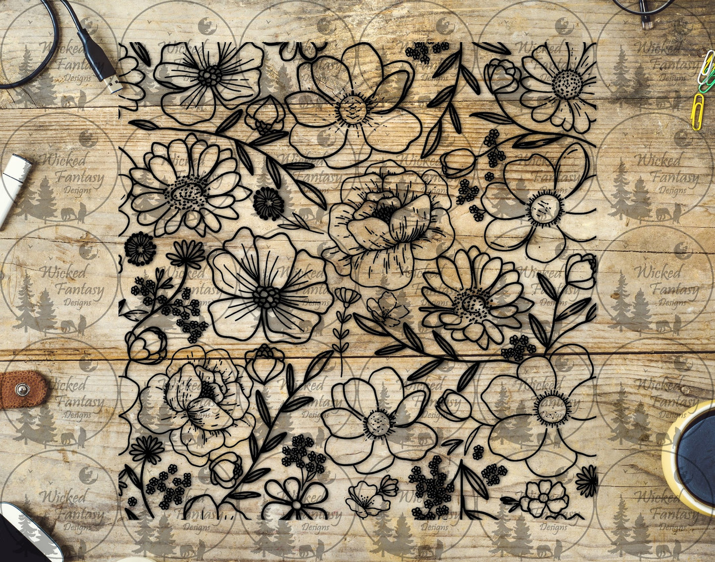 UVDTF Garden Floral 20oz 30oz 10"x10"