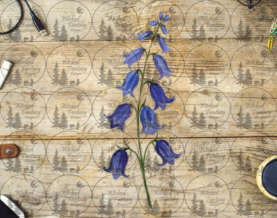 UVDTF Bluebell Flower Vertical Element