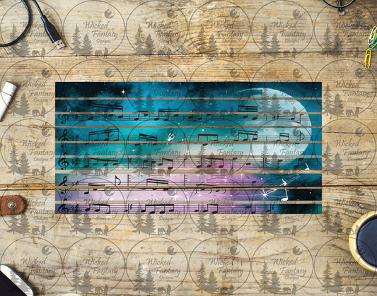 UVDTF Galaxy Sheet Music Striping 6x12" element