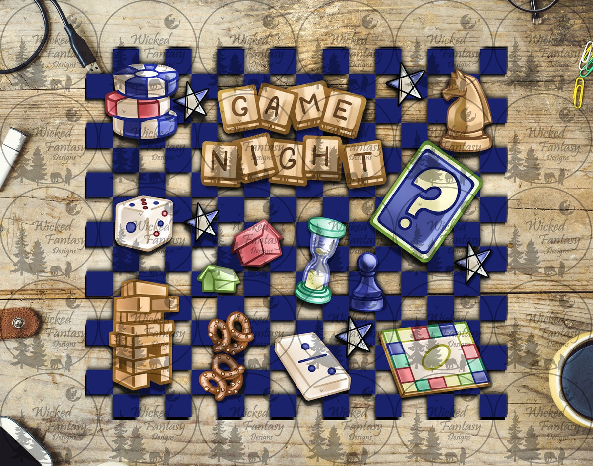 UVDTF Game Night 20oz 30oz 10"x10"