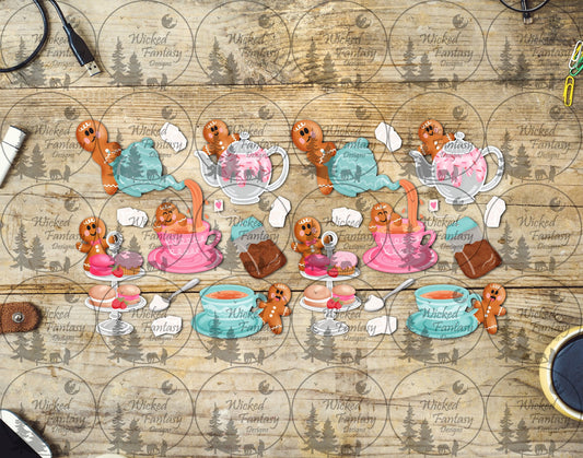 UVDTF Gingerbread Tea Time 16oz 40oz