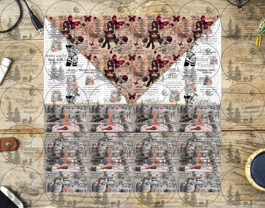 UVDTF Dark Romance Triangles and Striping 20oz 30oz 10"x10" Element