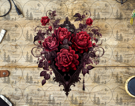 UVDTF Red Floral Sconce