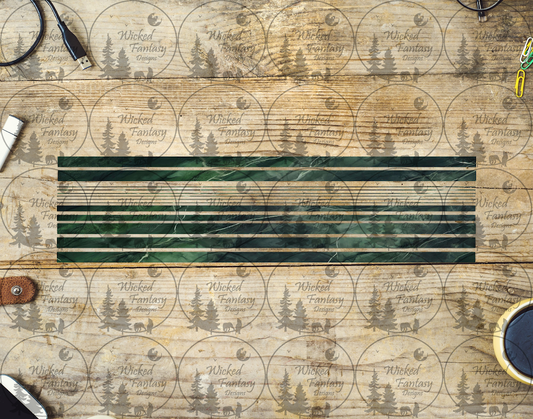 UVDTF Green Marble 12"long  Narrow Striping Element