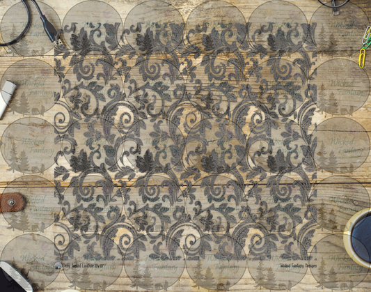 UVDTF Grey Textured Tooled Leather 20oz 30oz 10"x10"