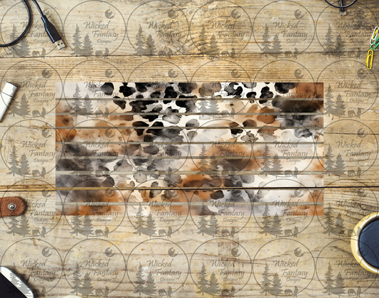 UVDTF Animal Print Grunge Striping 6x12" element