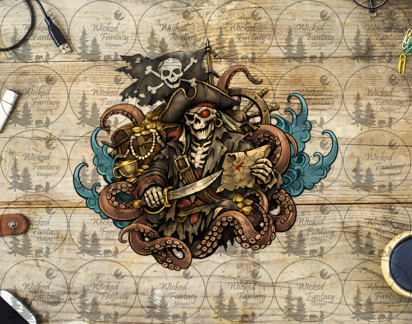 UVDTF Kraken Skeleton Pirate