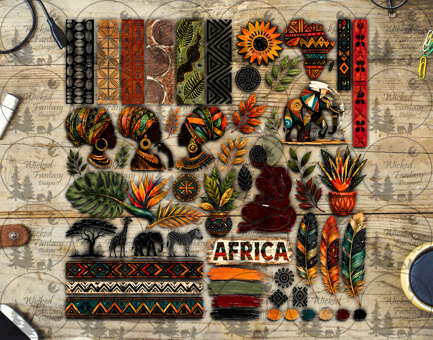 UVDTF Serengeti 12x12" Multimedia Element Sheet