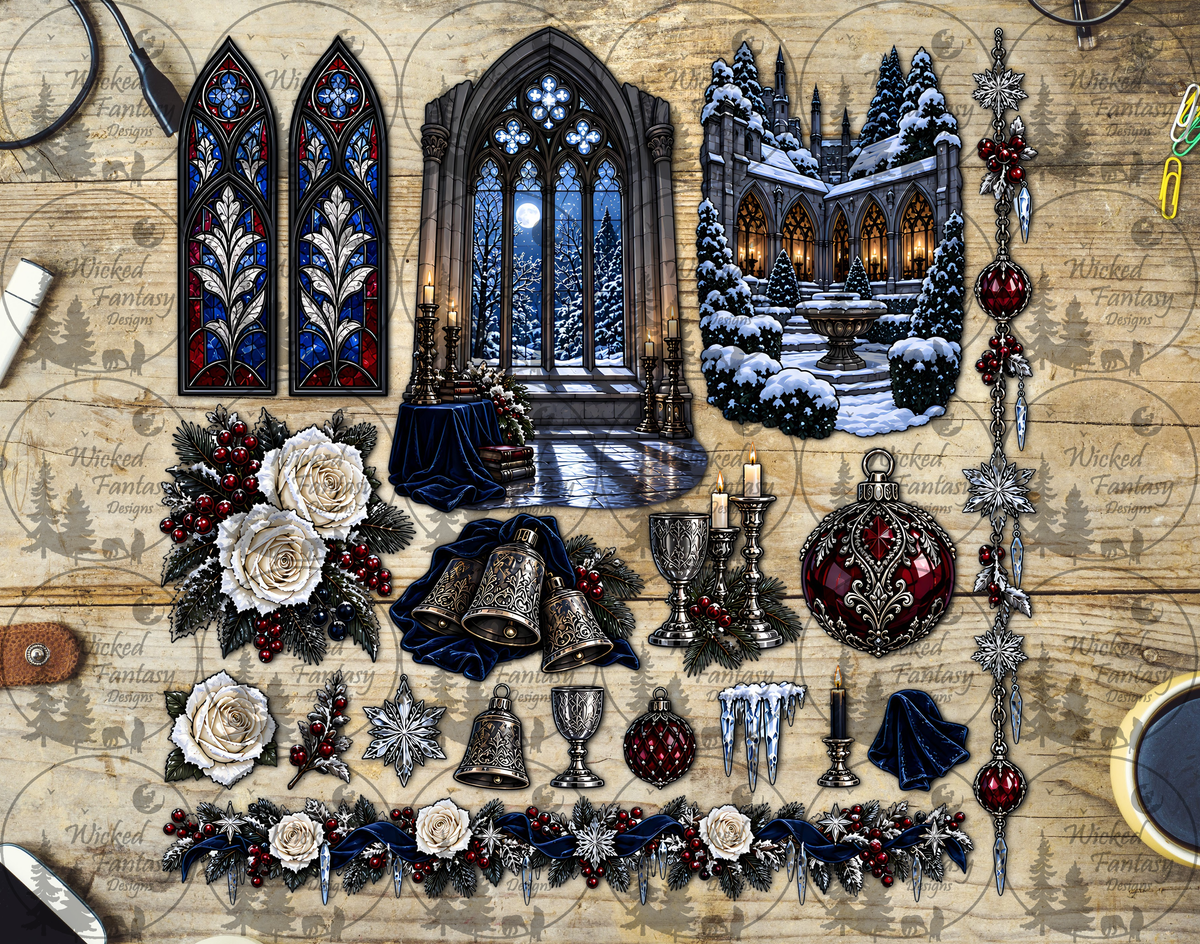 UVDTF Gothic Winter Night Multimedia Element Sheet