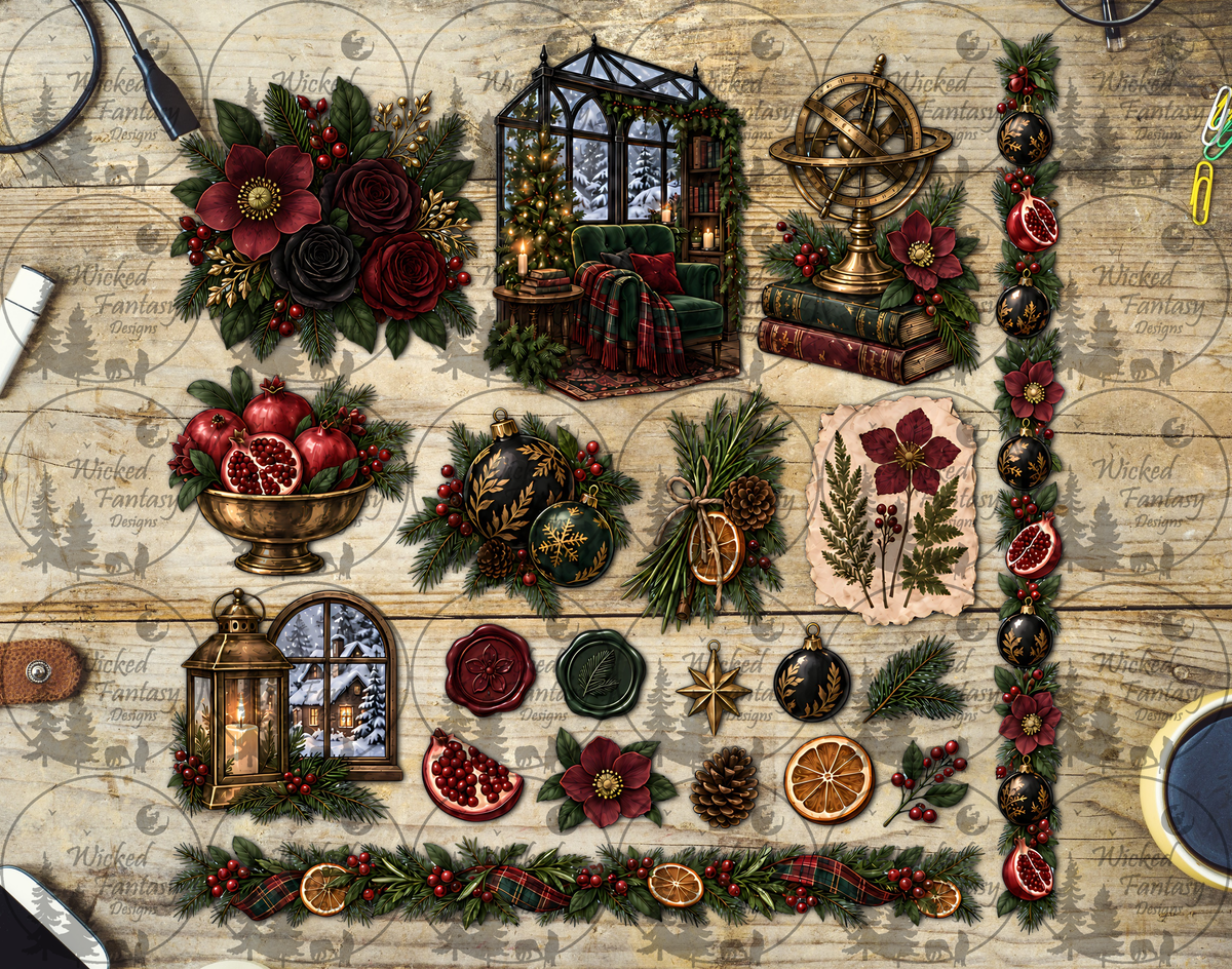 UVDTF Cozy Plaid Christmas Multimedia Element Sheet