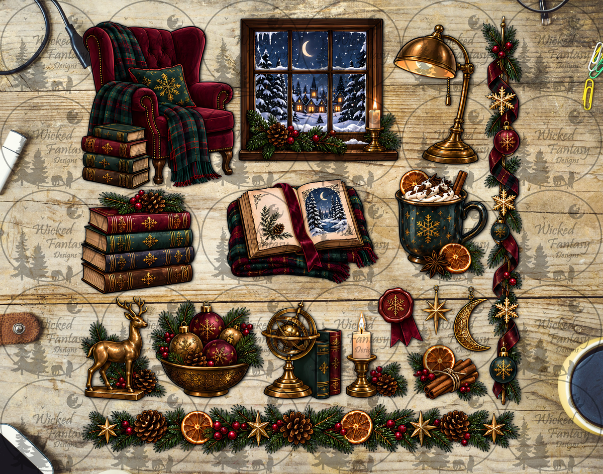 UVDTF Plaid Winter Library Multimedia Element Sheet