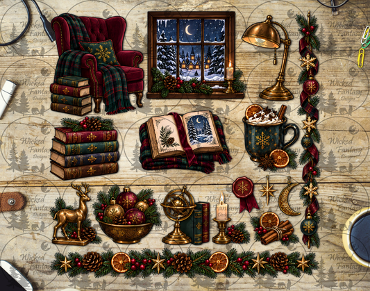 UVDTF Plaid Winter Library Multimedia Element Sheet