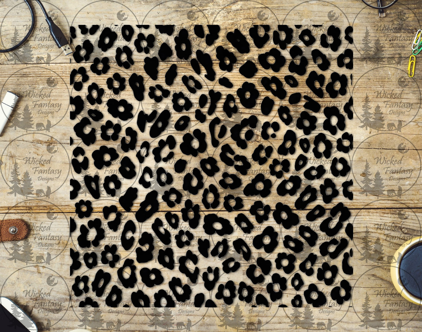 UVDTF Leopard Floral 20oz 30oz 10"x10"