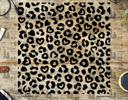 UVDTF Leopard Print Hearts 20oz 30oz 10"x10"