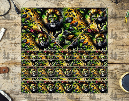 UVDTF Lions Gaze Triangles and Striping 20oz 30oz 10"x10" Element