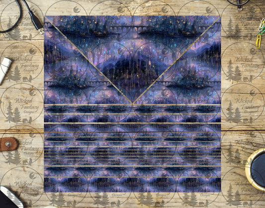UVDTF Starlit Castle Triangles and Striping 20oz 30oz 10"x10" Element