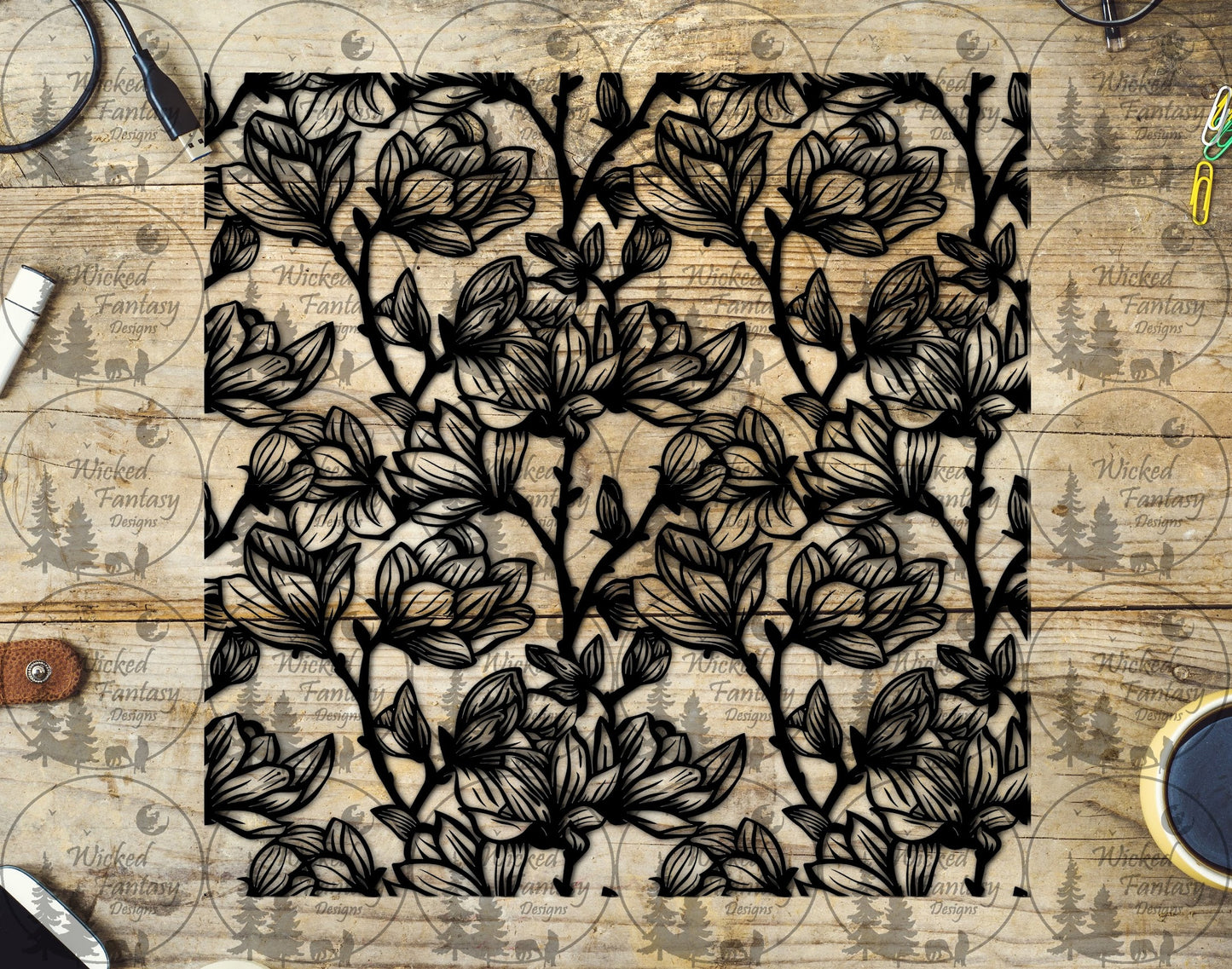 UVDTF Magnolias 20oz 30oz 10"x10"