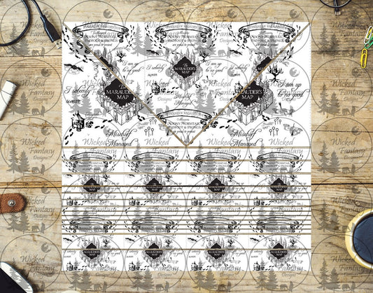 UVDTF Marauders Triangles and Striping 20oz 30oz 10"x10" Element
