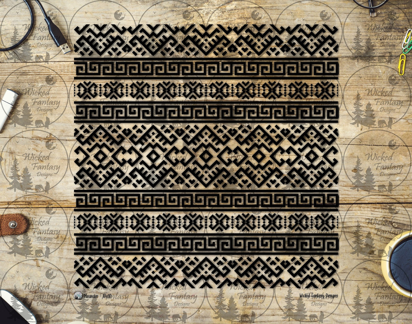 UVDTF Meander 20oz 30oz 10"x10"