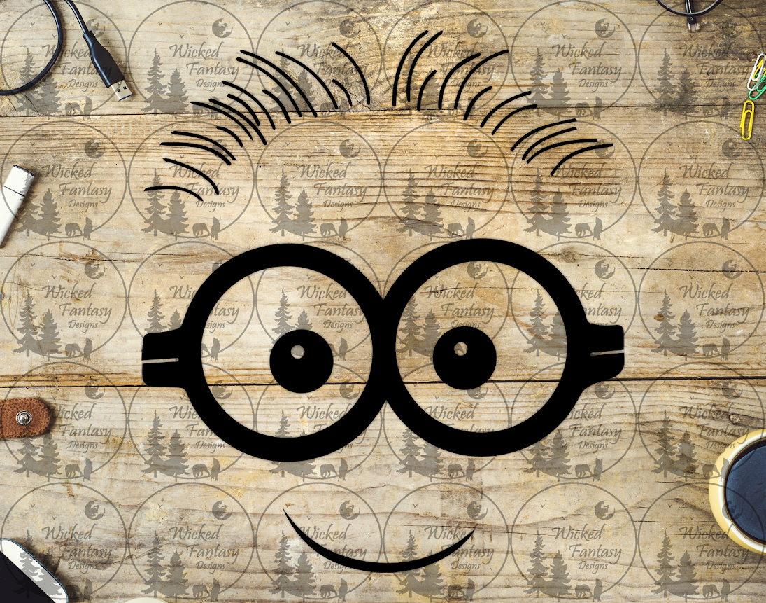 UVDTF Smiling Face with Glasses