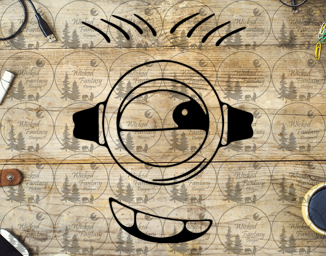 UVDTF Smirking Face with Glasses