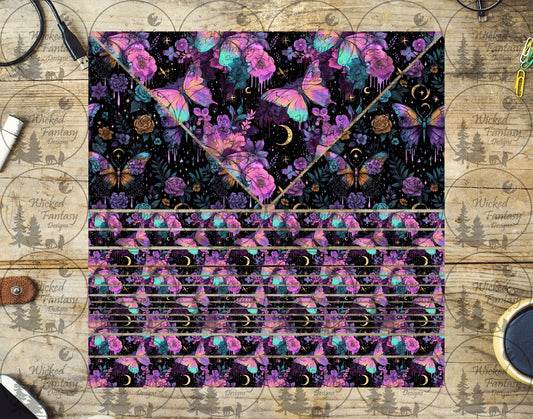 UVDTF Celestial Moth Triangles and Striping 20oz 30oz 10"x10" Element