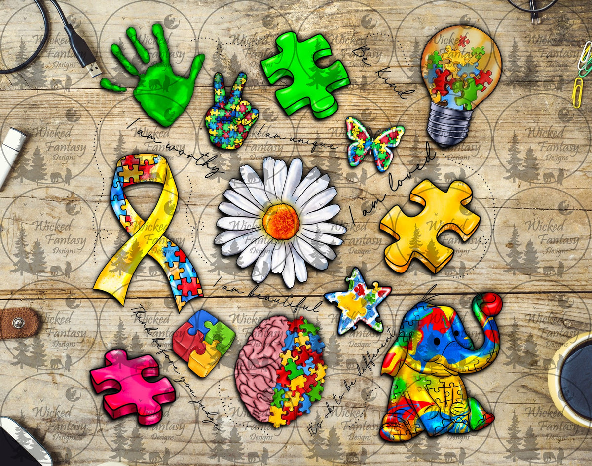 UVDTF Uplifting Autism 20oz 30oz 10"x10"