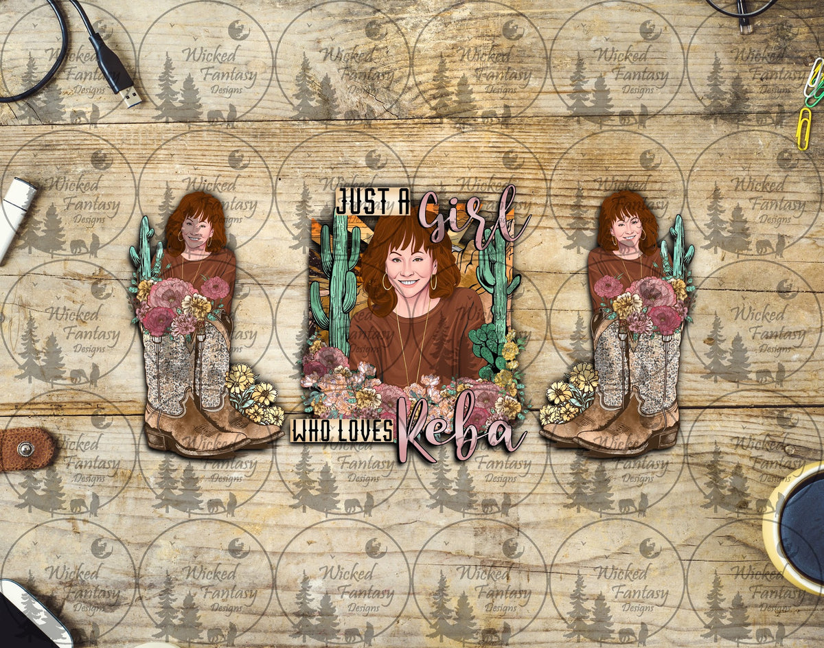 UVDTF Just a Girl who Loves Reba 16oz 40oz
