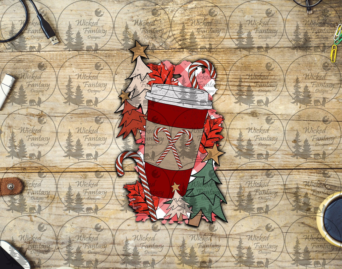 UVDTF Peppermint Coffee Vertical Element