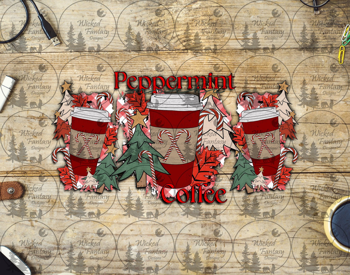 UVDTF Peppermint Mocha Coffee 16oz 40oz
