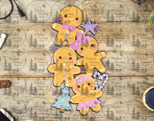 UVDTF Gingerbread Men Vertical Element