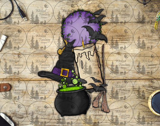 UVDTF Witches Hat and Cauldron Vertical Element