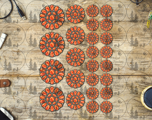 UVDTF Spiny Oyster Round Conchos Elements 11" x 6"
