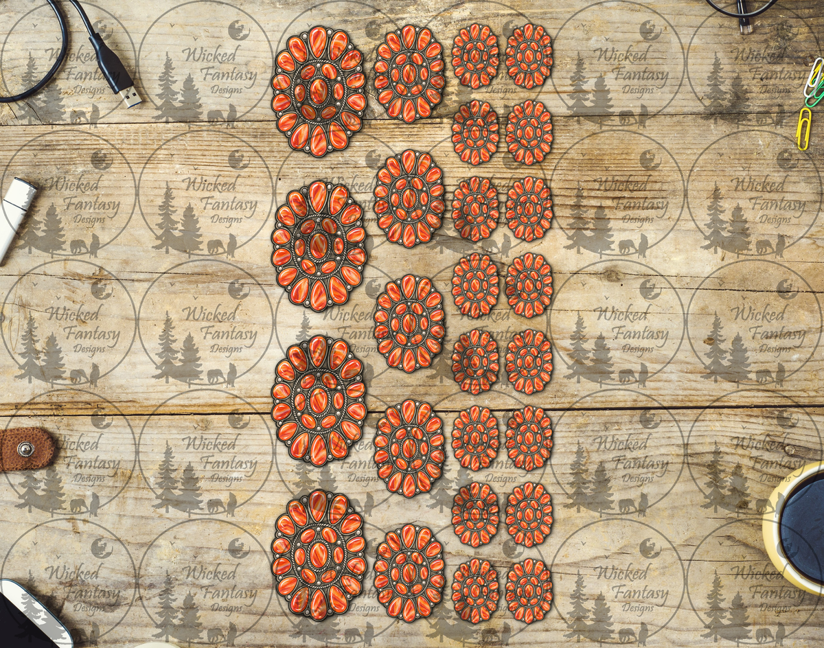 UVDTF Spiny Oyster Oval Conchos Elements 11" x 6"