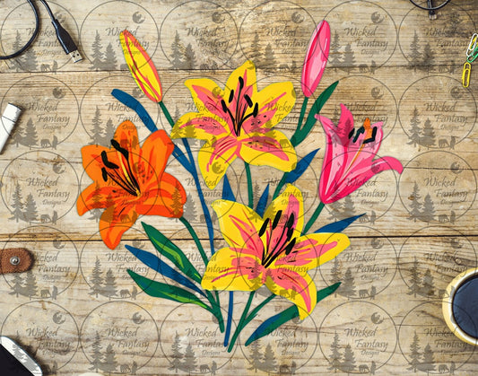UVDTF Painted Lily Bunch