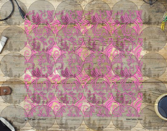 UVDTF Pink Textured Tooled Leather 20oz 30oz 10"x10"