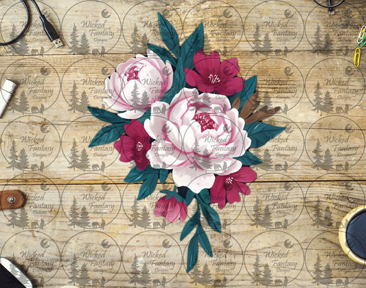 UVDTF Pink Peonies