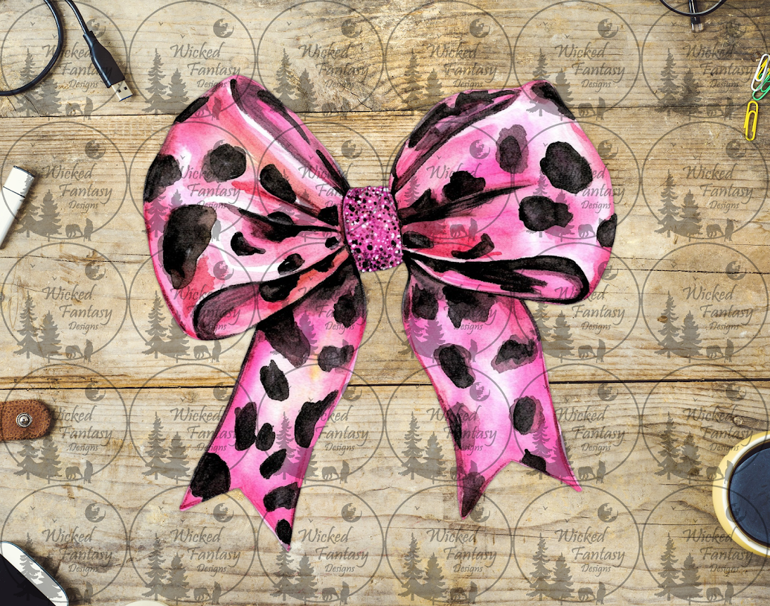 UVDTF Pink Spotted Bow