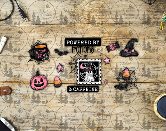 UVDTF Powered by Potions and Caffeine 16oz 40oz